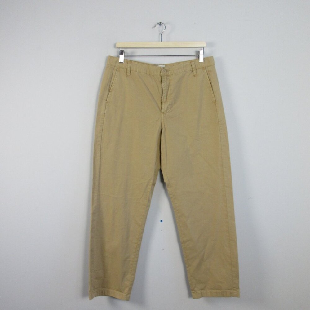 J. Crew Factory Khaki Straight Leg Cotton Trousers